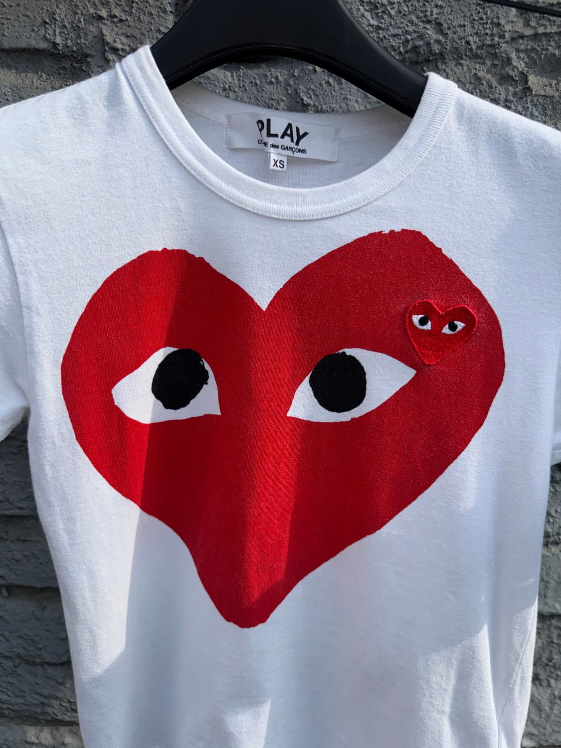 Comme des garcons 레드 하트 반팔티셔츠(xs) 상품이미지3