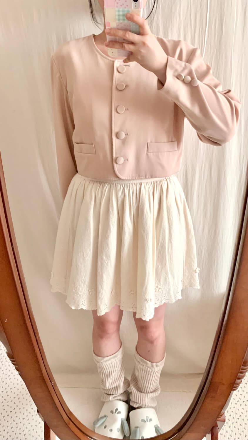 딸기우유 연핑크 크롭 자켓 상품이미지5