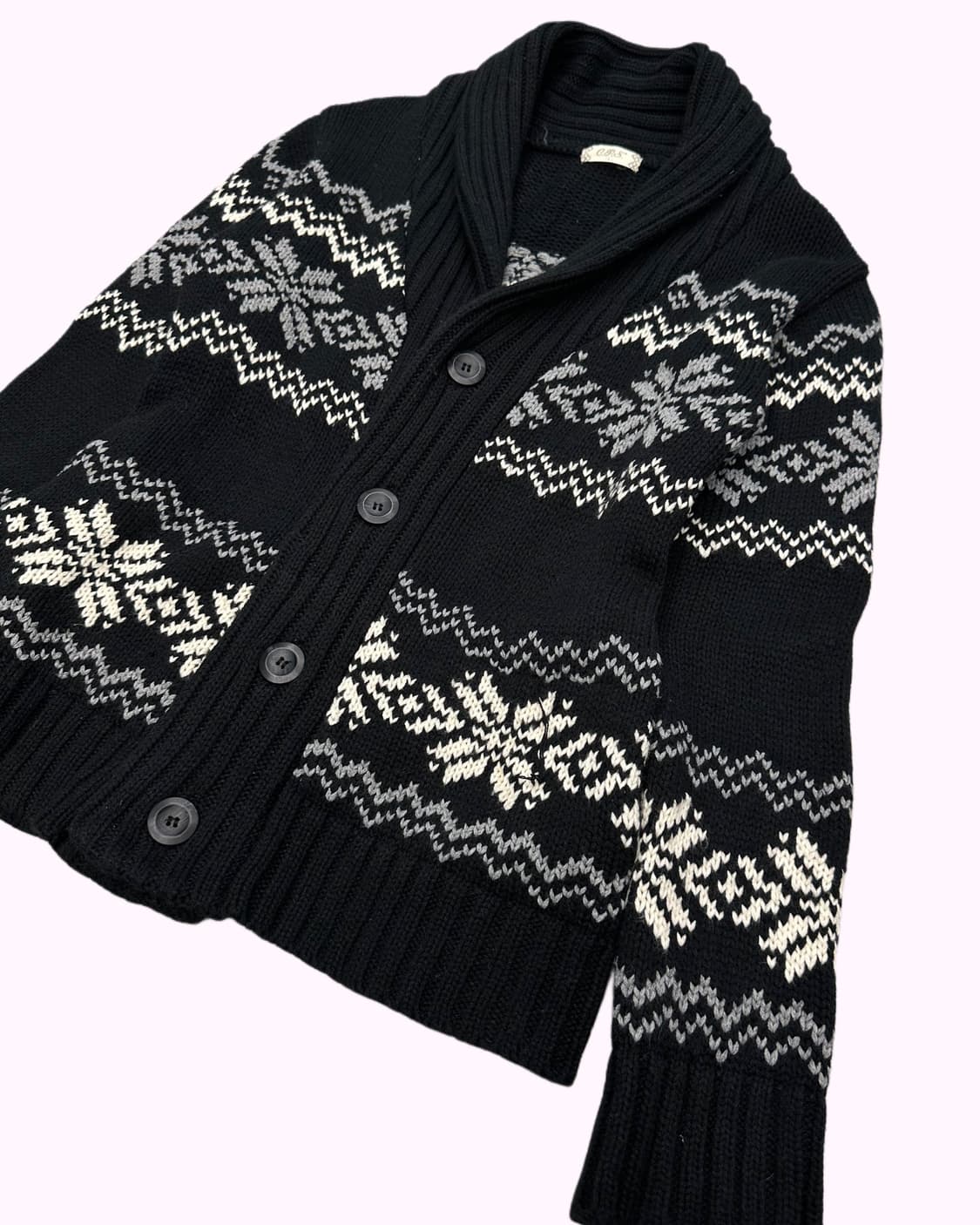 snow showl black knit cardigan 상품이미지4