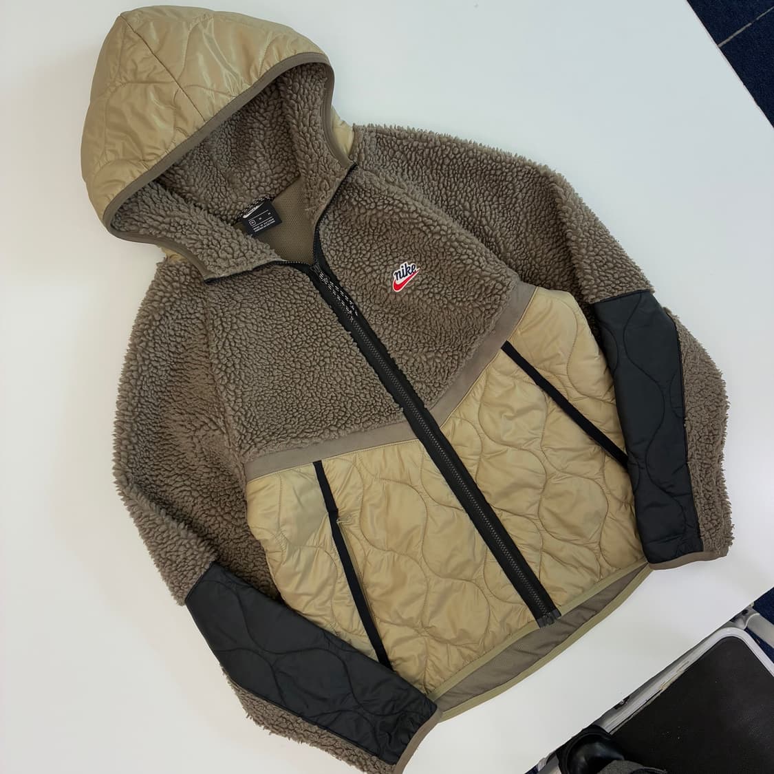 Nike 나이키 브라운 헤리티지 쉐르파 아노락 상품이미지2