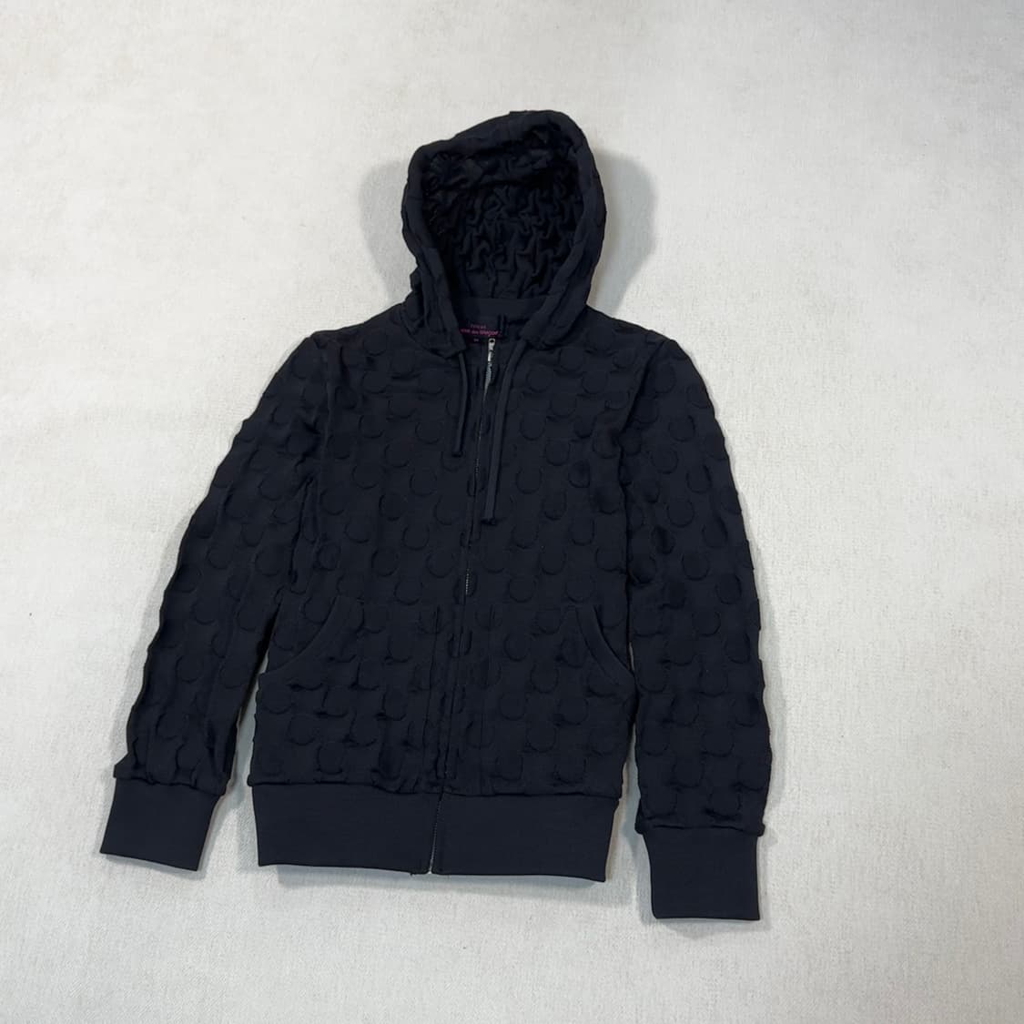 Dot Knit Jacquard Black Hoodie 상품이미지2