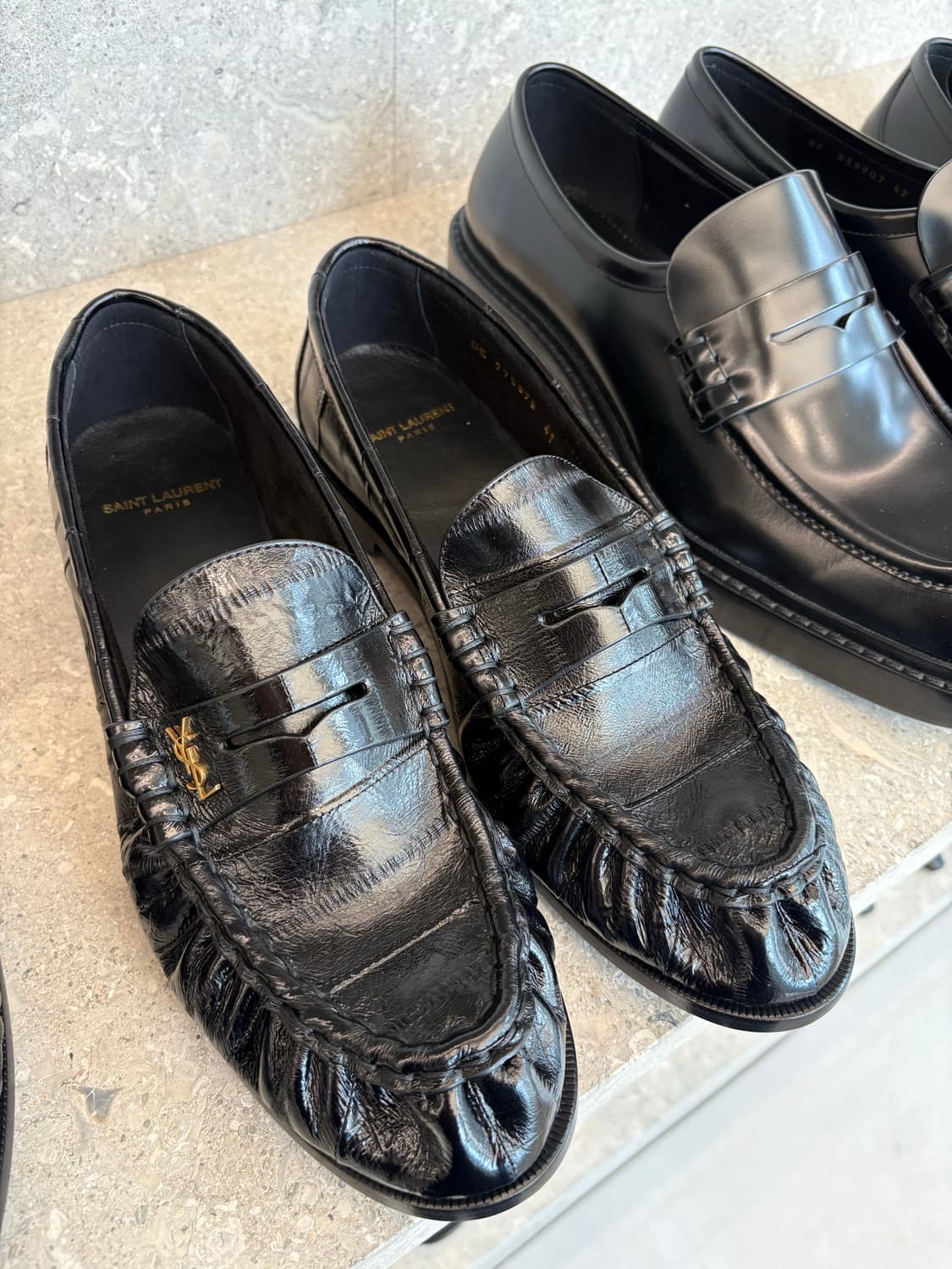 Saint laurent eel skinloafers 43생로랑일스킨로퍼 상품이미지3