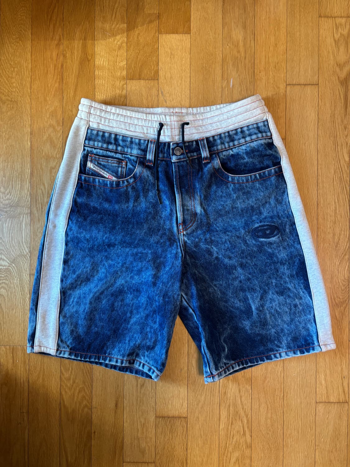 디젤 스웻 레이어드 데님 쇼츠 상품이미지1