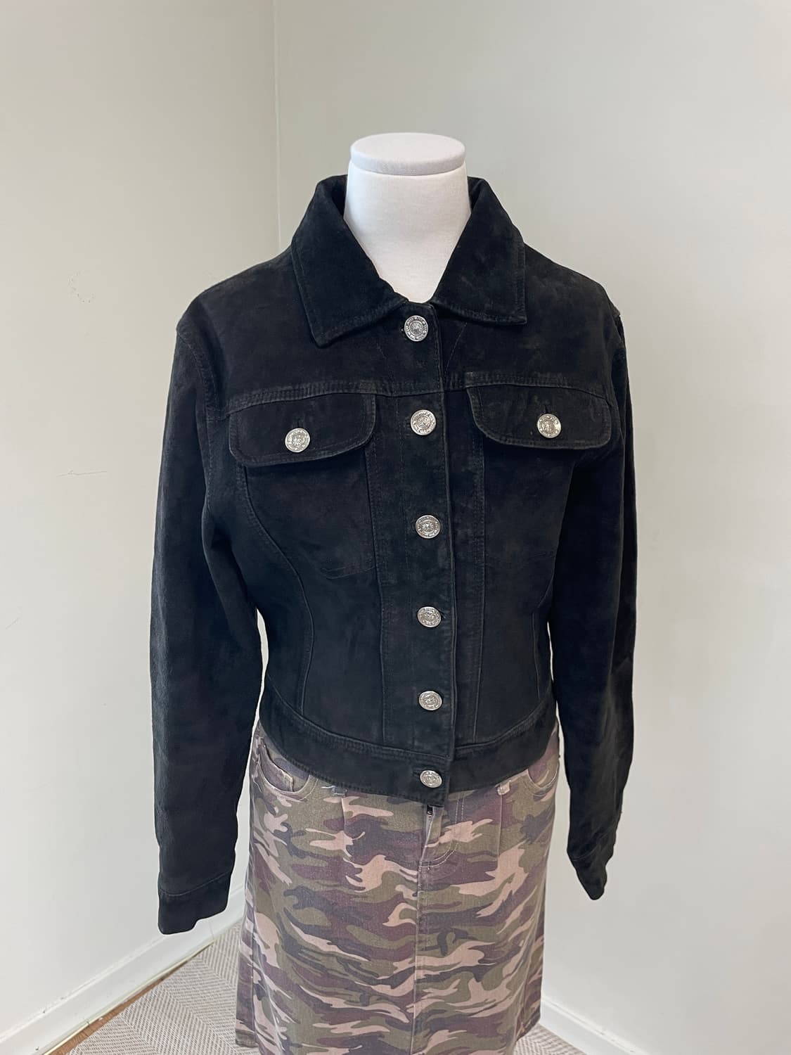 빈티지 donna 돈피 스웨이드 트러커 실버은장 자켓 J03915 상품이미지1