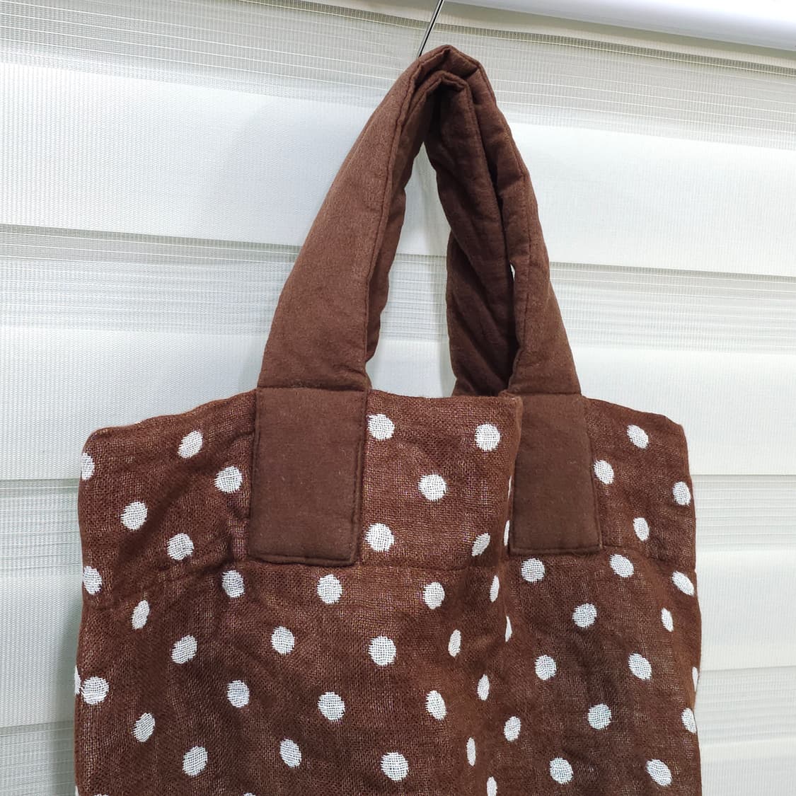 일본 ALDIN 도트무늬 린넨 토트백 상품이미지2