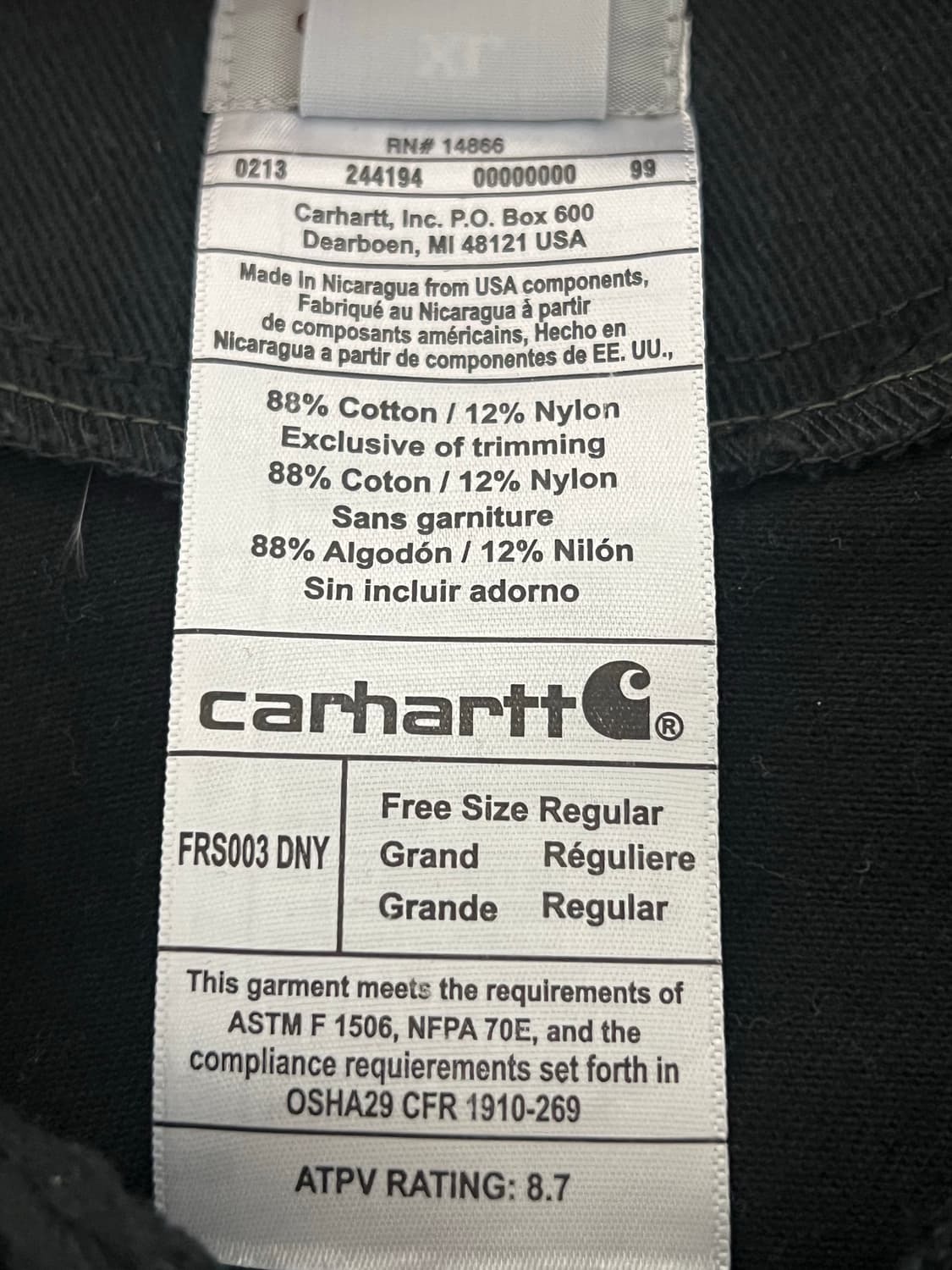 칼하트 fr 워크웨어 후드 재킷 상품이미지8