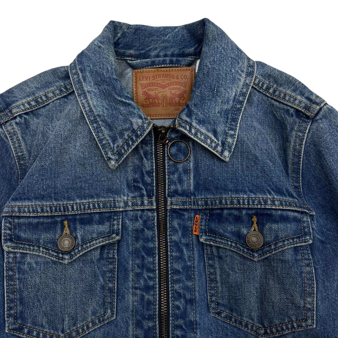 리바이스 데님 지퍼 카라 자켓 S 상품이미지4