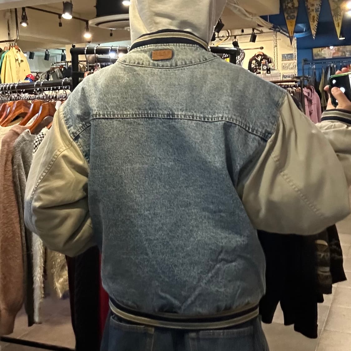 [NO.9] 빈티지 바시티 청/베이지 상품이미지5