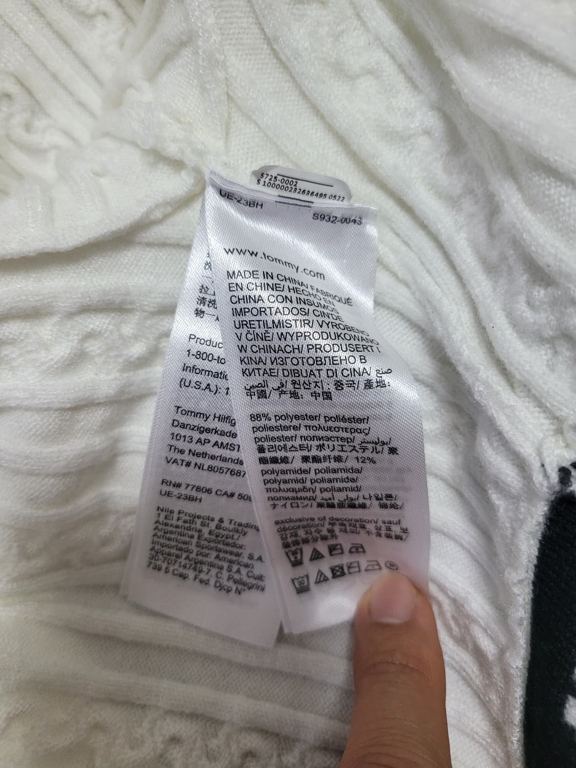 타미힐피거 크롭 케이블 니트 후드 집업  S 상품이미지6