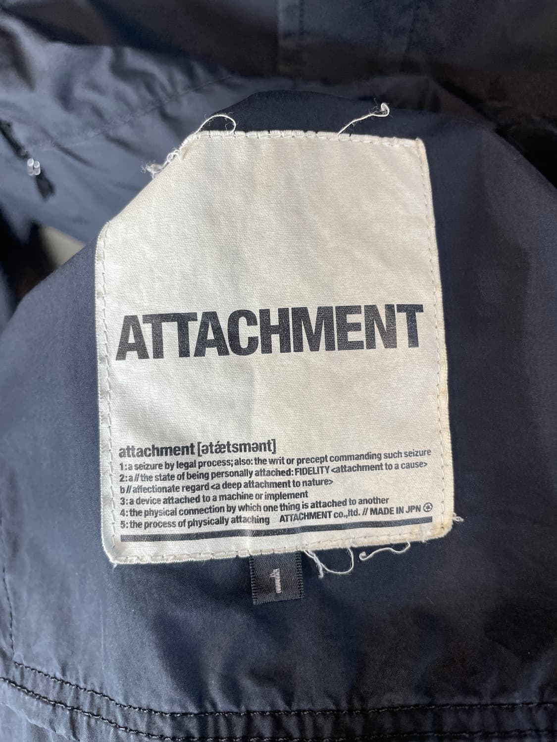 어태치먼트 코튼/나일론 하프 코트 상품이미지7