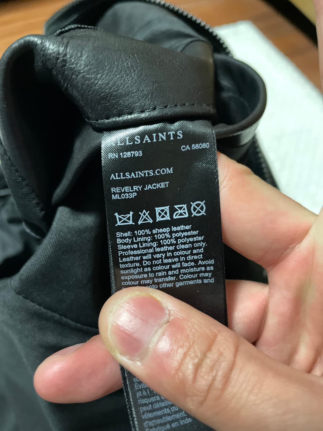 ALL SAINTS 올 세인츠 웨스턴 2WAY 양가죽 리벨리 포켓 레더 상품이미지10