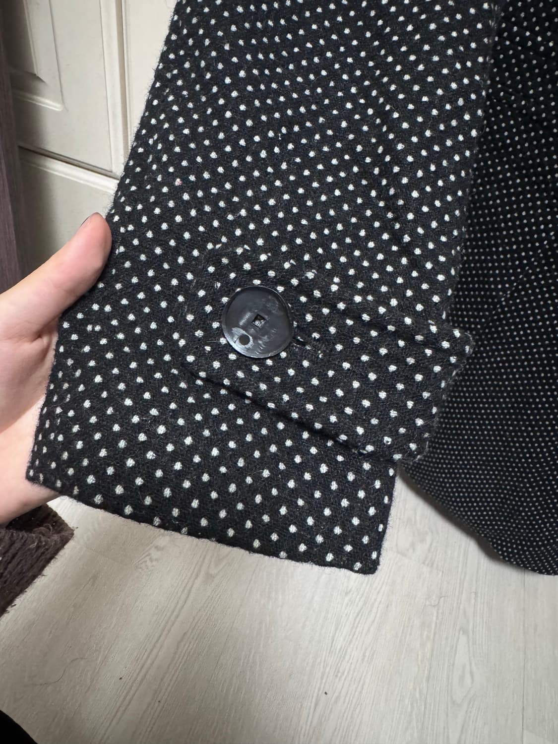 일본 빈티지 모리걸 니혼진 도트 코트 상품이미지4