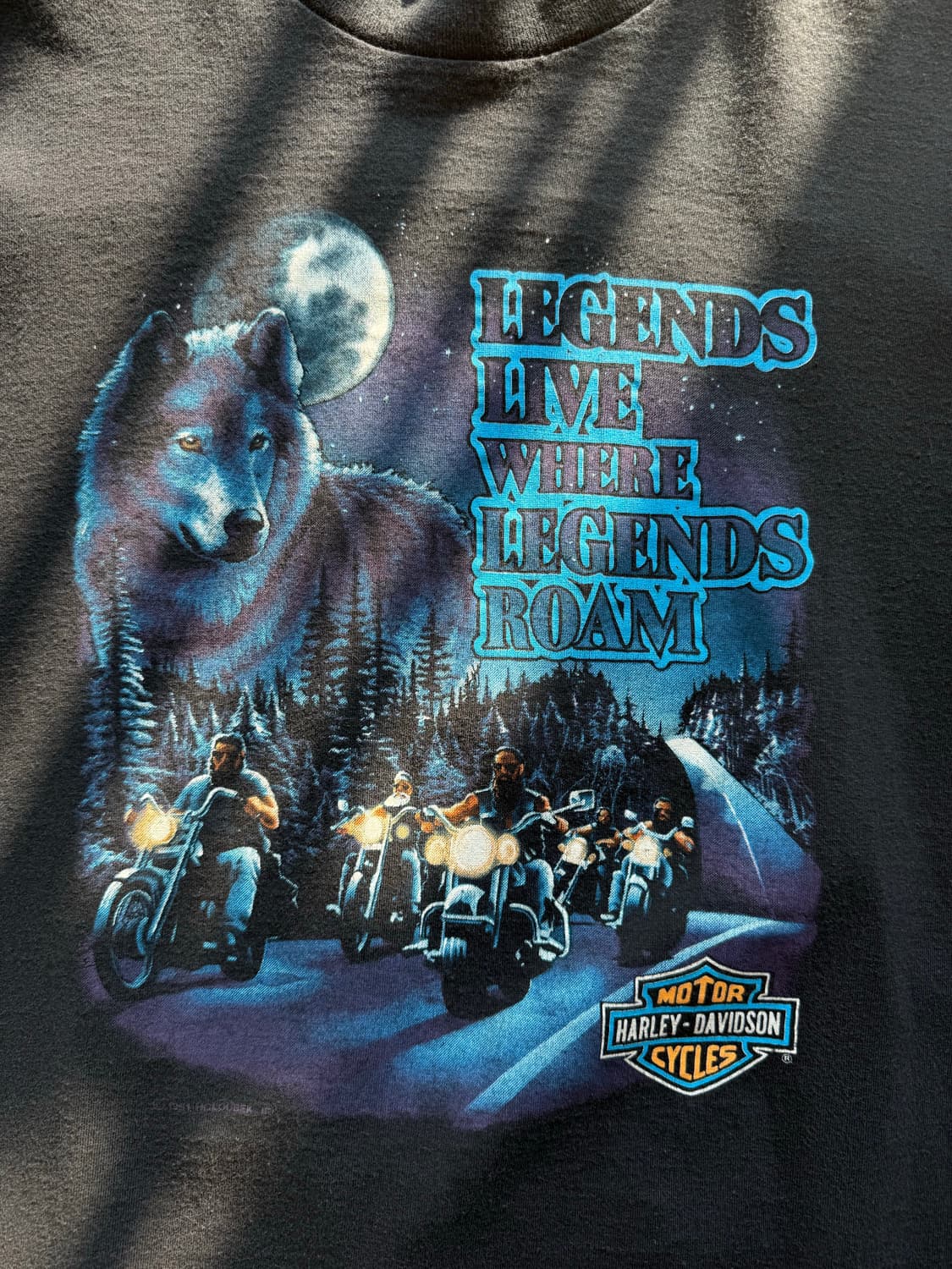 1991 usa 할리데이비슨 wolf 티셔츠 상품이미지4