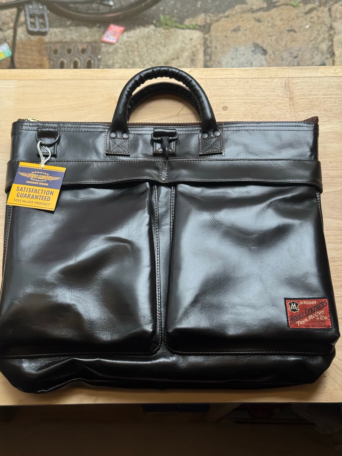 토이즈맥코이 브라운 레더 헬멧백 상품이미지1