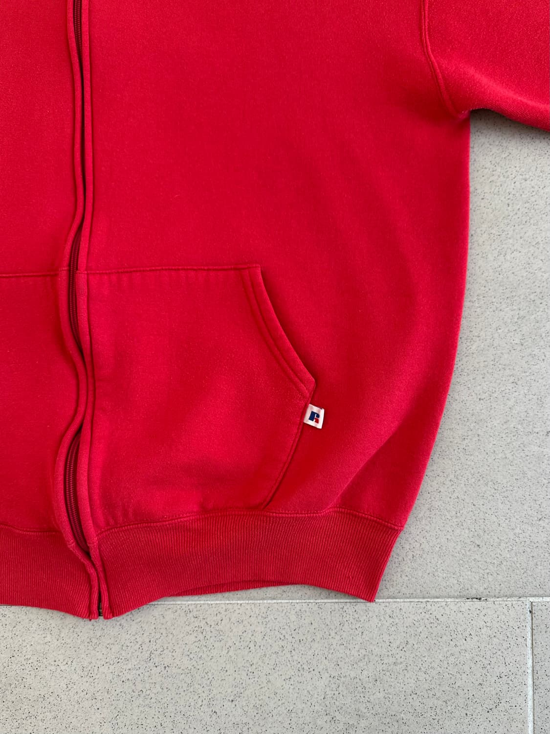 90s 빈티지 러셀 후드집업 레드 XL USA 상품이미지3