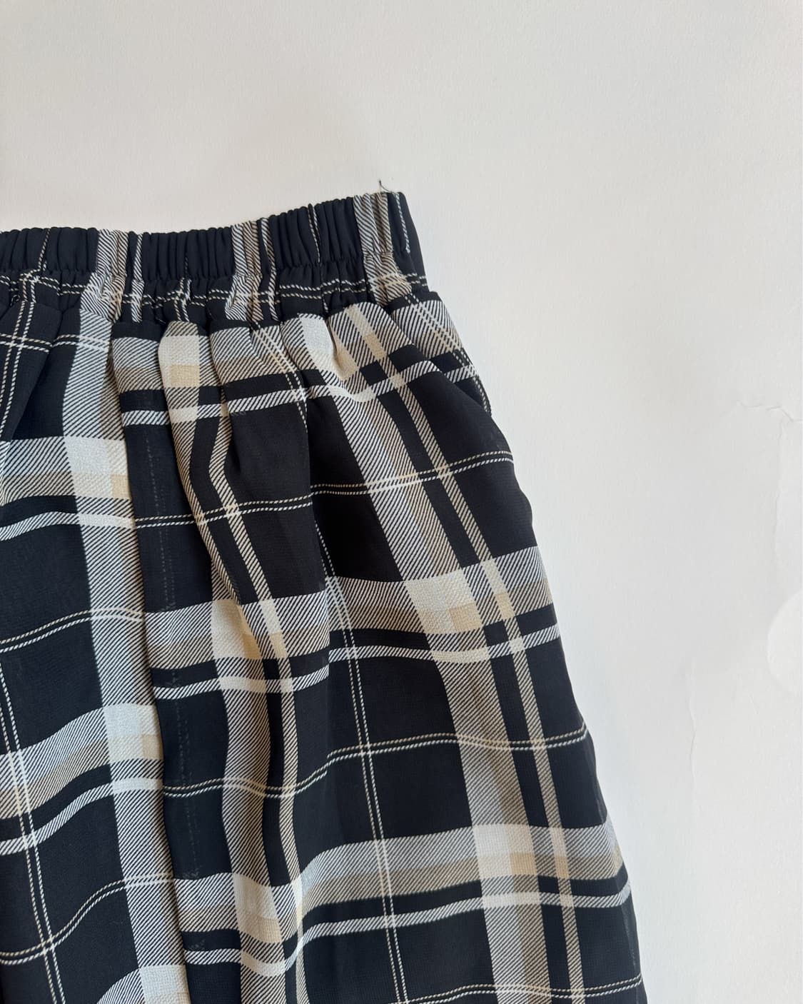 BLACK & WHITE PLAID MERMAID SKIRT  상품이미지2