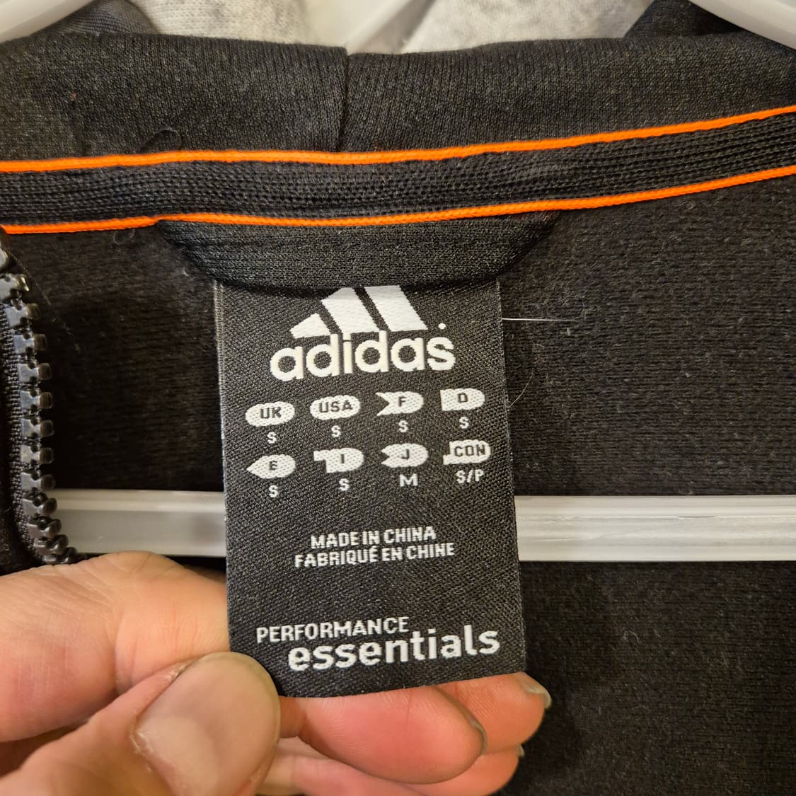 M 아디다스 블랙 후드집업  상품이미지3