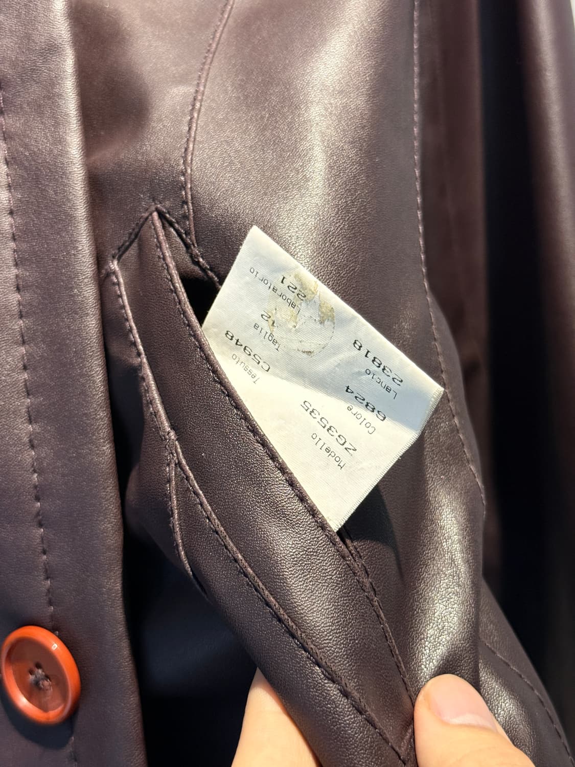 90s Faux-Leather Shearling Coat 상품이미지5