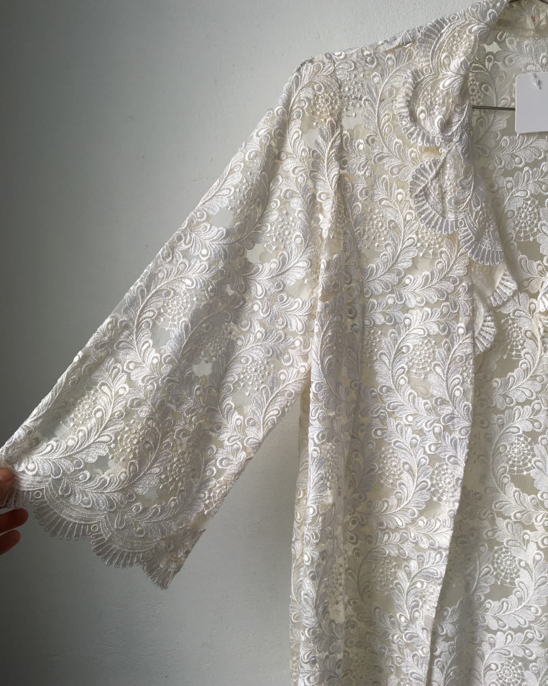 Pattern see through open jacket 상품이미지5