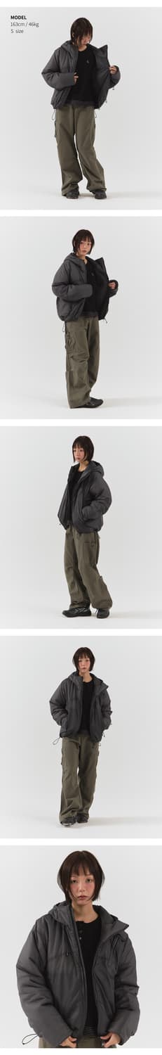 패러킷 PARAKEET 차콜 후드 패딩 점퍼 상품이미지6