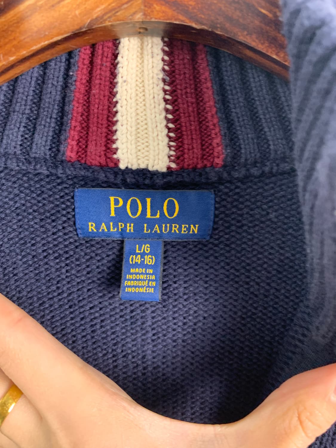 폴로 랄프로렌 신형 네이비 니트 집업 상품이미지6