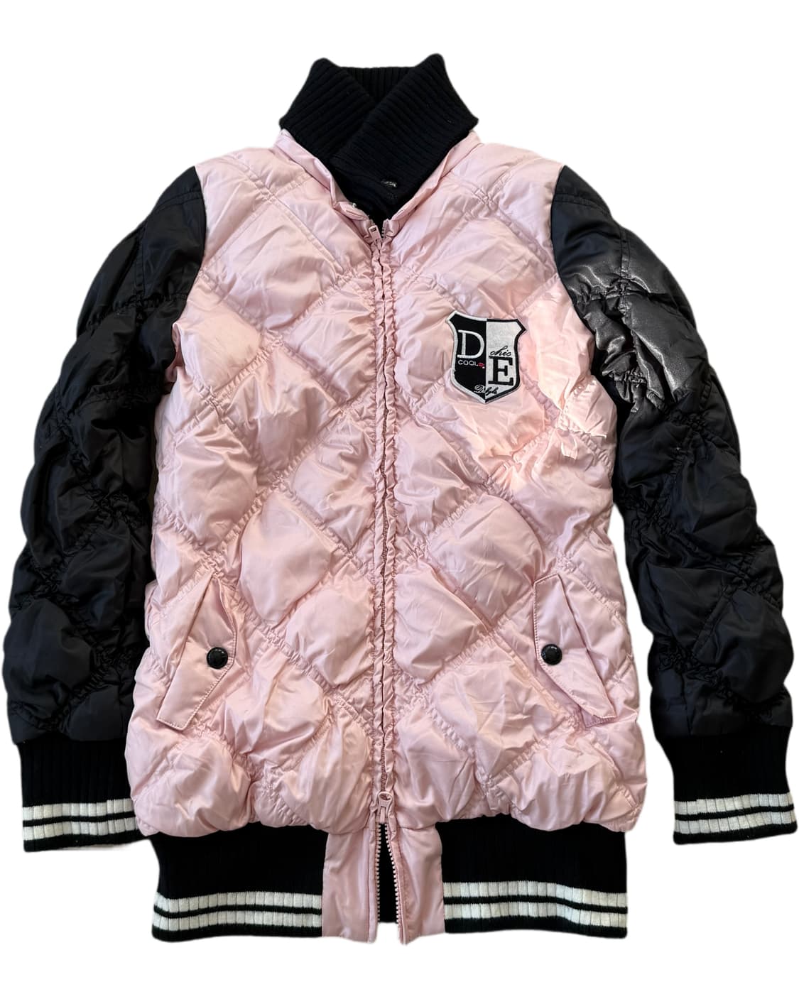 DELYLE CHIC 블랙핑크 경량패딩 상품이미지1