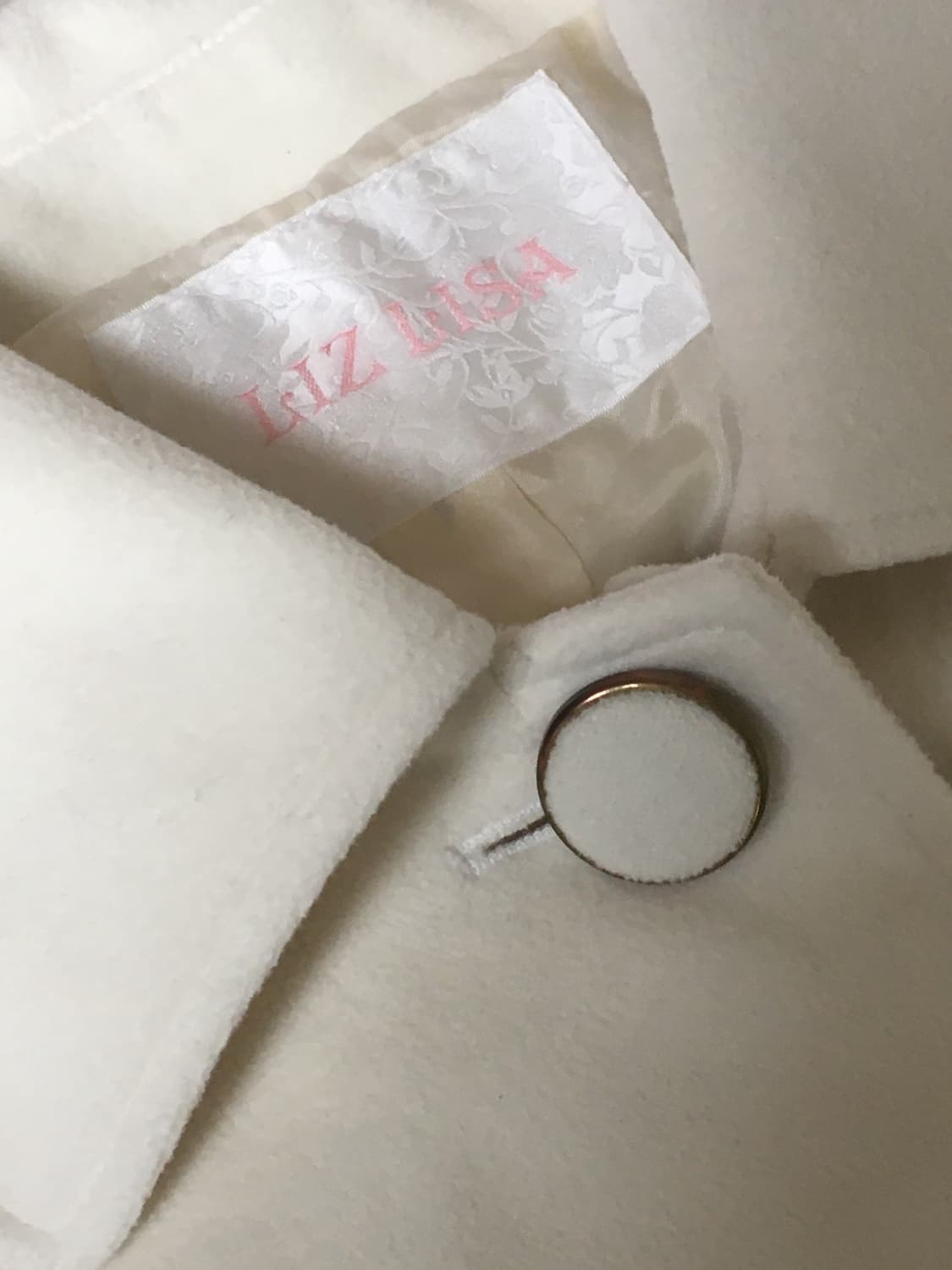 리즈리사 화이트 아이보리 코트 라떼 히메 갸루 러블리 로걀 빈티지 모리 상품이미지2