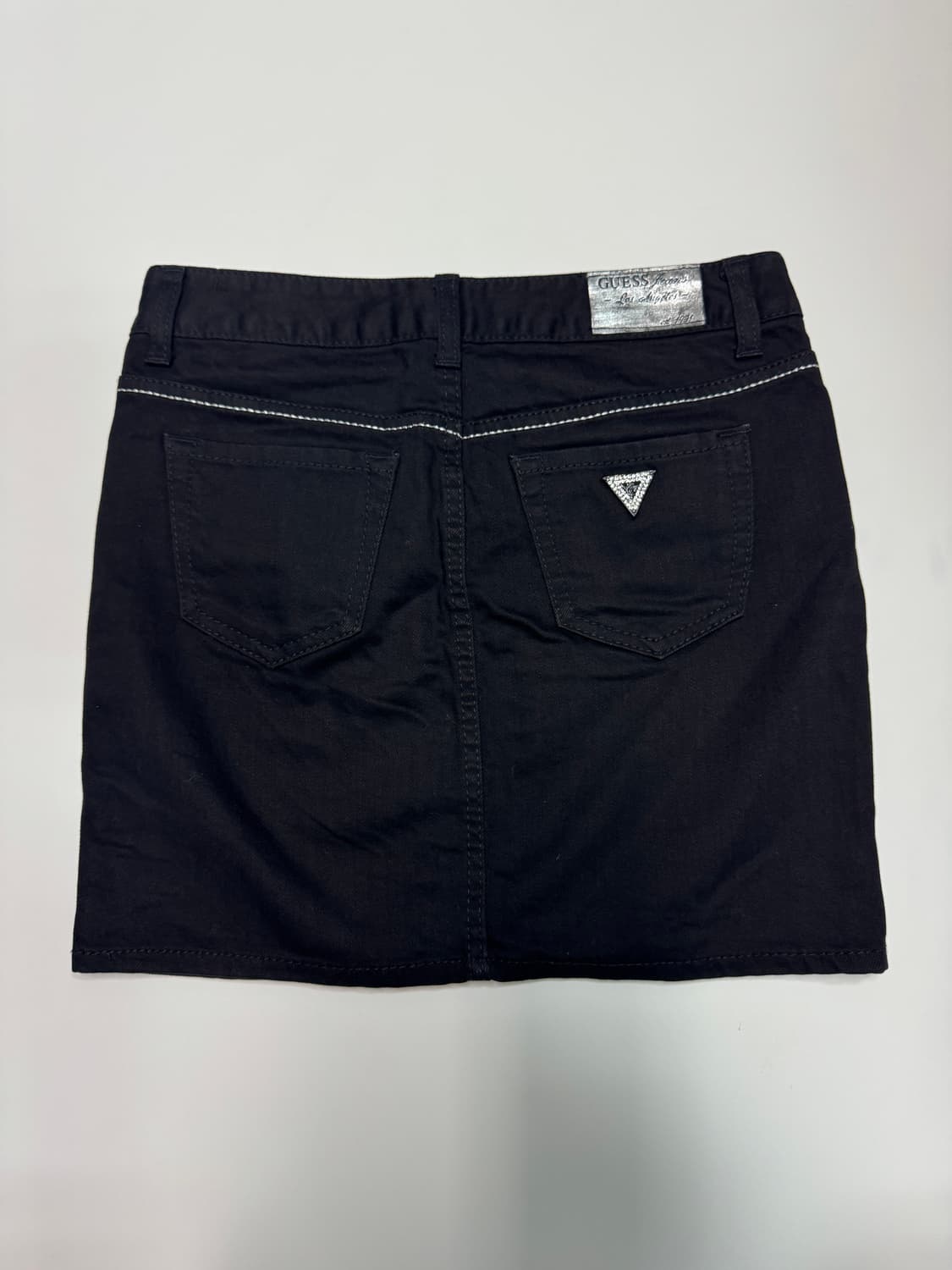 여성 게스 Guess 블랙 빈티지 데님 미니스커트 상품이미지2