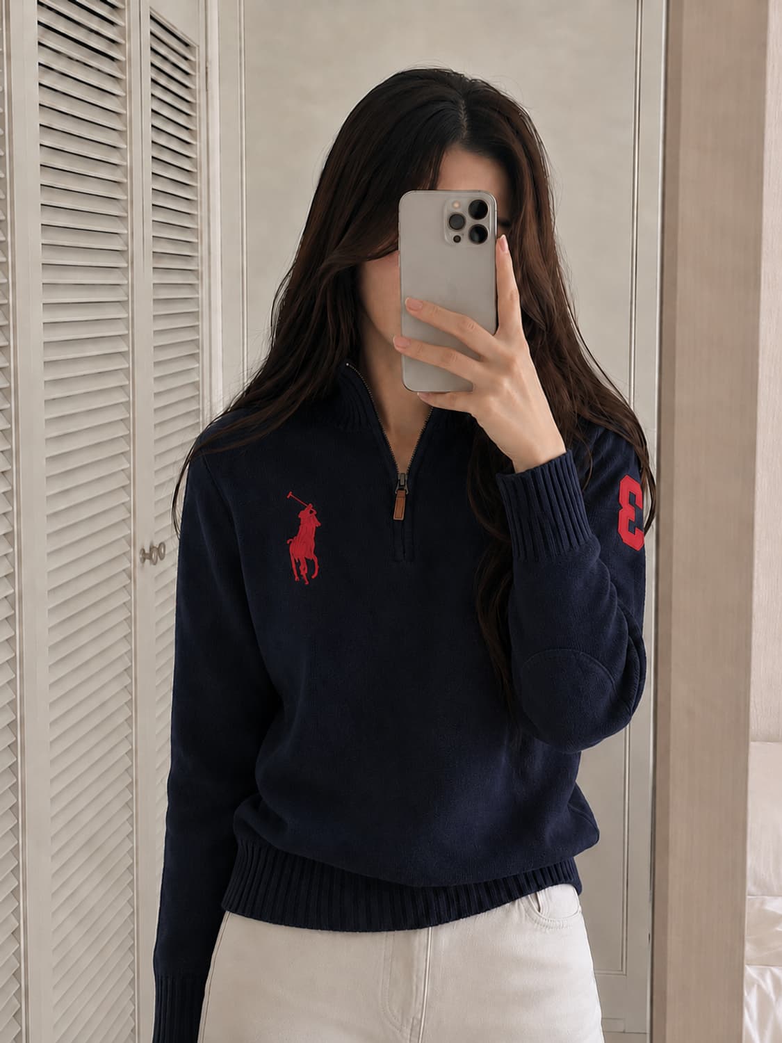 폴로 랄프로렌 빅포니 넘버링 반집업 하프집업 상품이미지6