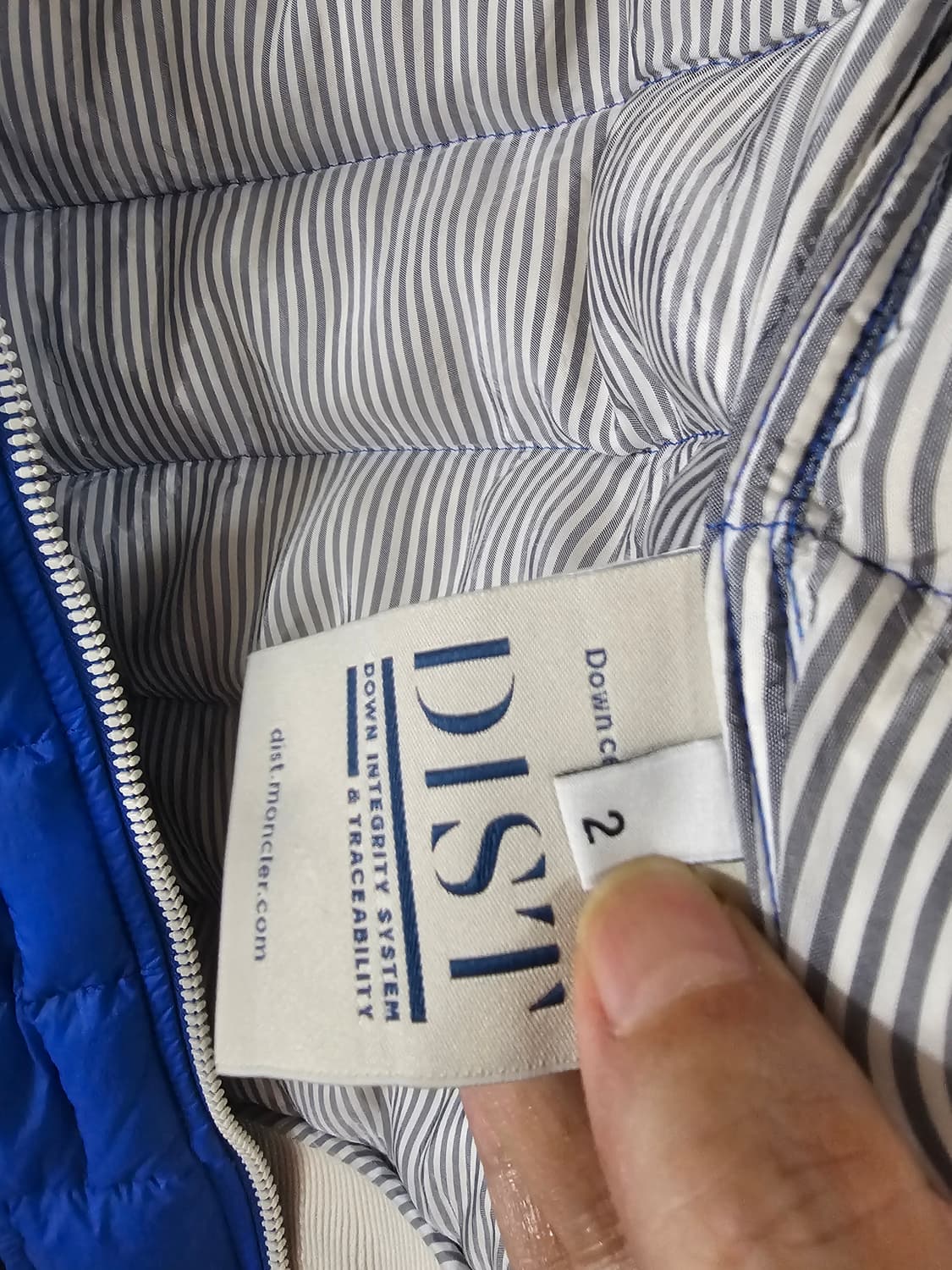 몽클레어 감마블루 사선 봄버 패딩(2/100/오케이몰정품) 상품이미지8