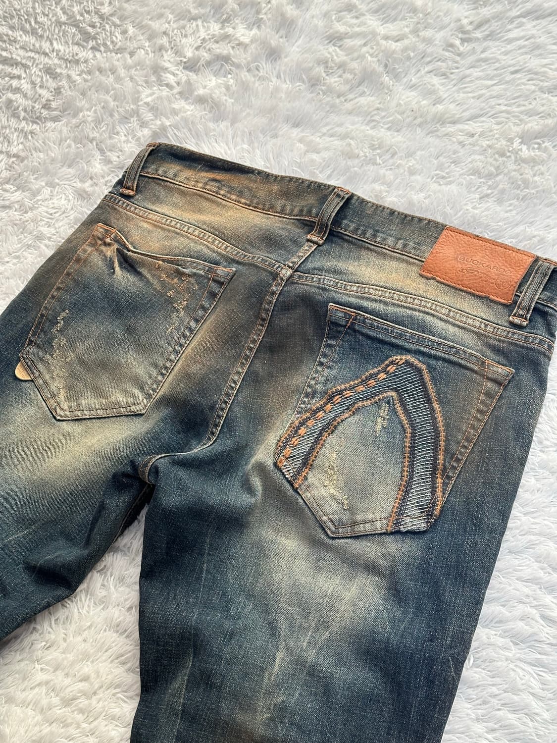 버커루 워싱 디스트로이드 데님 청바지 34 상품이미지5