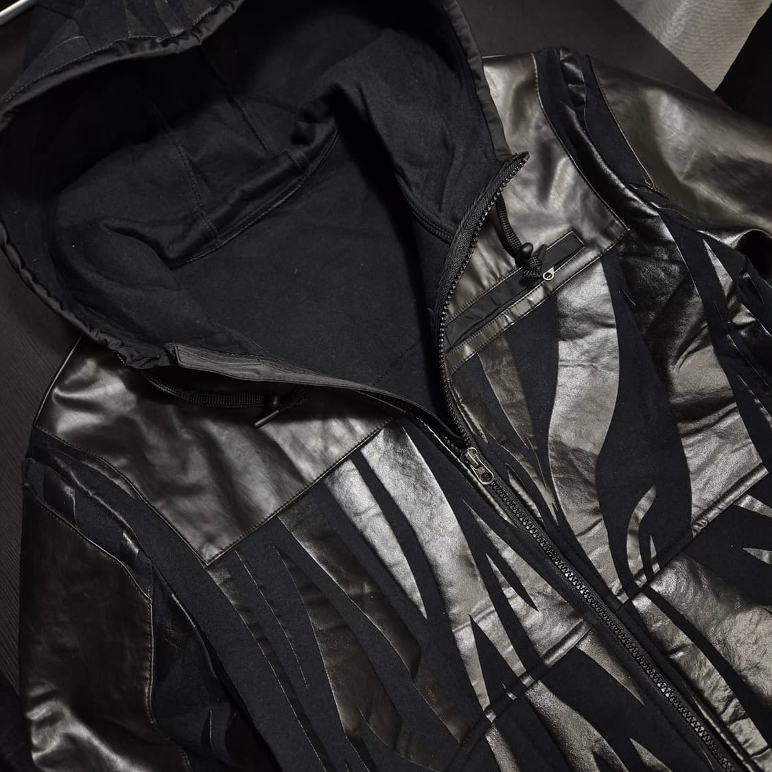 코오롱스포츠 10S 가죽 후드집업 자켓 상품이미지3