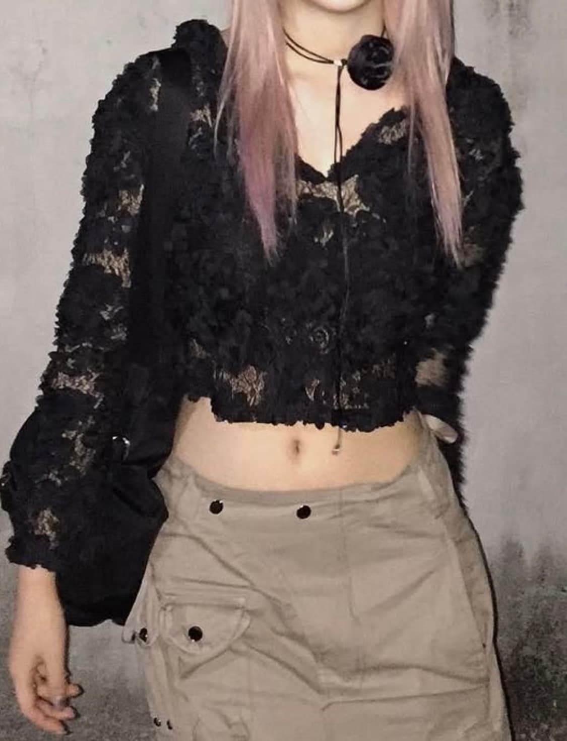 엘프엘프엘프 LACE HOODIE BLOUSE 상품이미지2