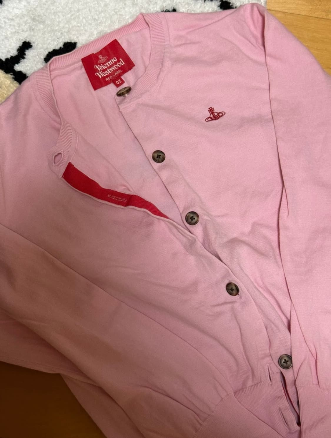 비비안웨스트우드 레드라벨 핑크 가디건 03 상품이미지1