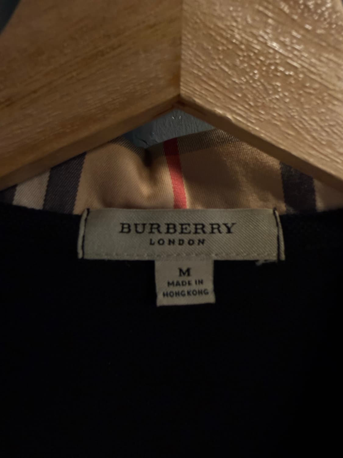 M 버버리 BURBERRY 런던 노바체크 카라 반팔 폴로 블랙 상품이미지5