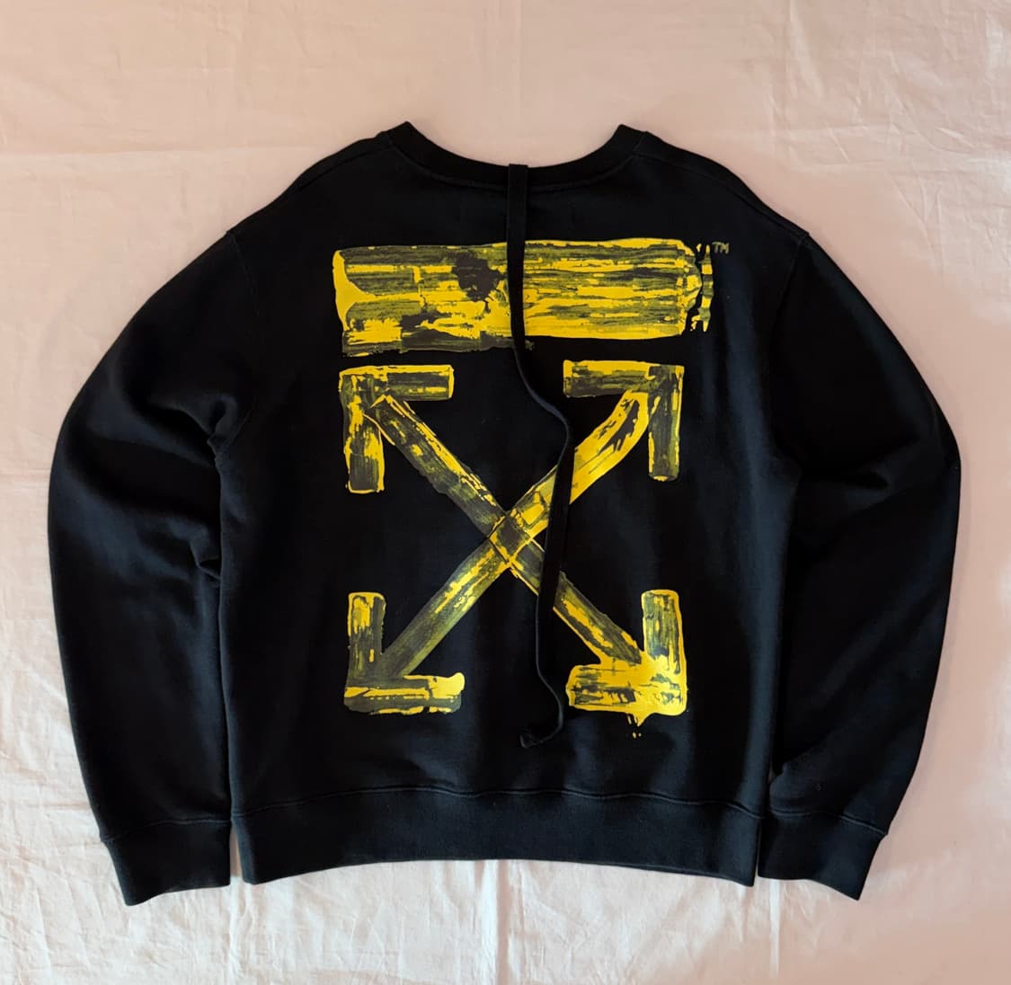 새상품급 오프화이트 애로우 맨투맨 스웻셔츠 옐로우 상품이미지1