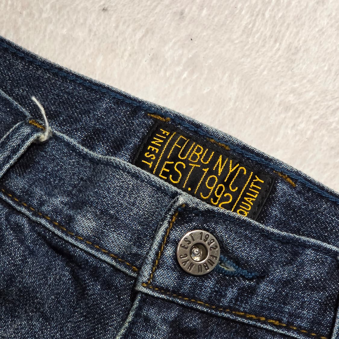 후부 중청 슬림 스트레이트핏 데님 팬츠 상품이미지6