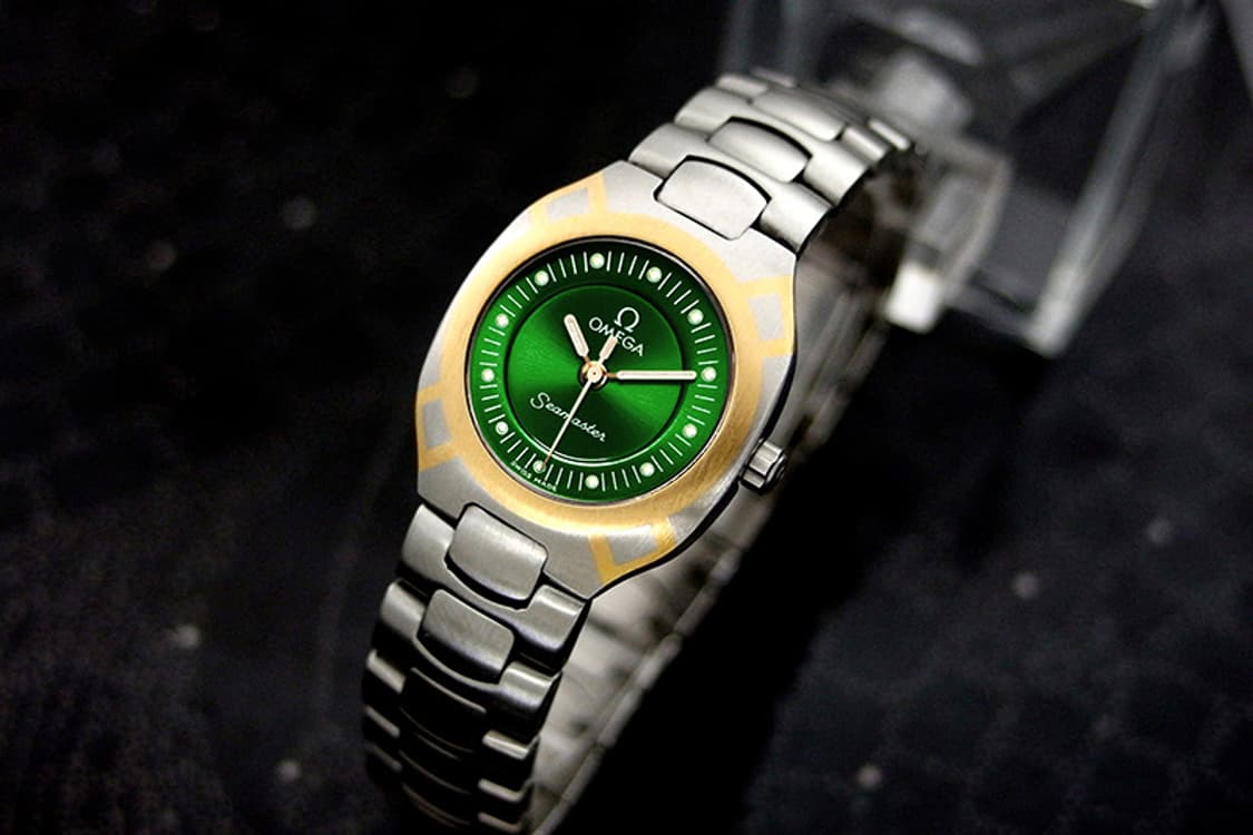 오메가 씨마스터 폴라리스 그린 선레이 다이얼 여성용 스틸 시계 상품이미지8