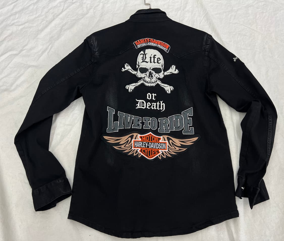 2588 스컬 할리 블랙워싱 NB 상품이미지2