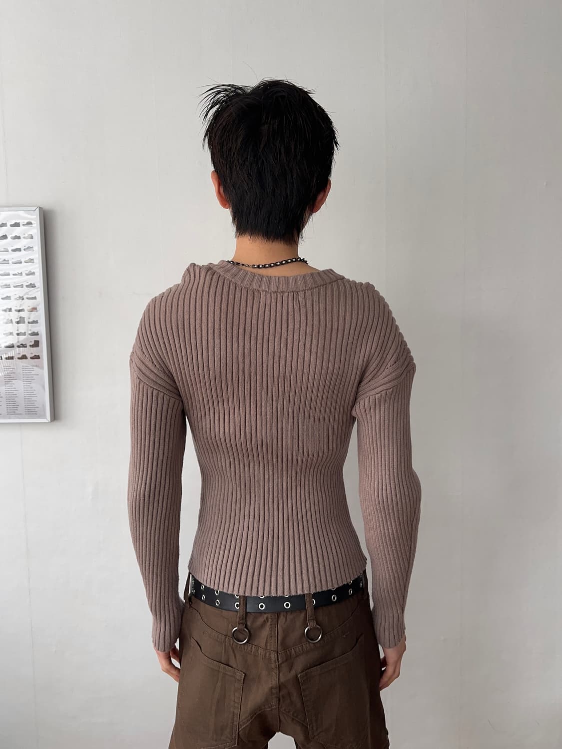 Azul by Moussy 스퀘어 넥 루지 니트 상품이미지7