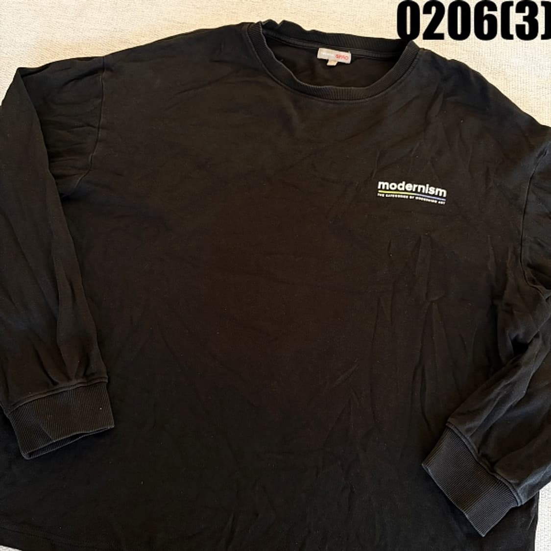 [XL] 스파오 모더니즘 블랙 긴팔 티셔츠 0206 상품이미지2