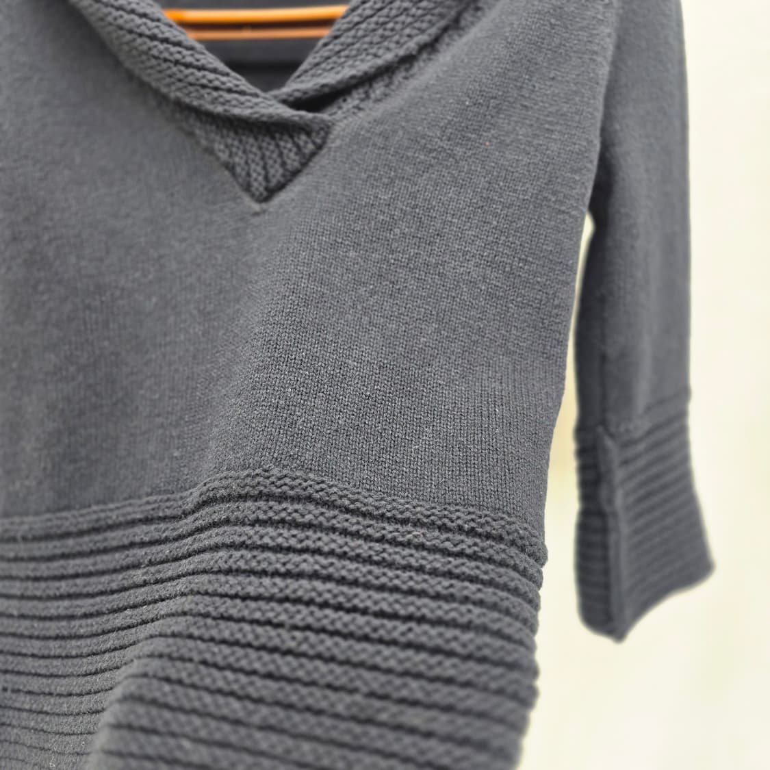 AX ARMANI EXCHANGE 후드 니트 블랙 7부 S 상품이미지5