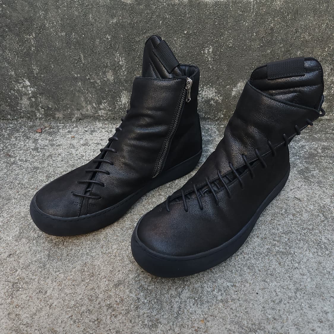 [260] Avant garde 블랙 레더 부츠 상품이미지1