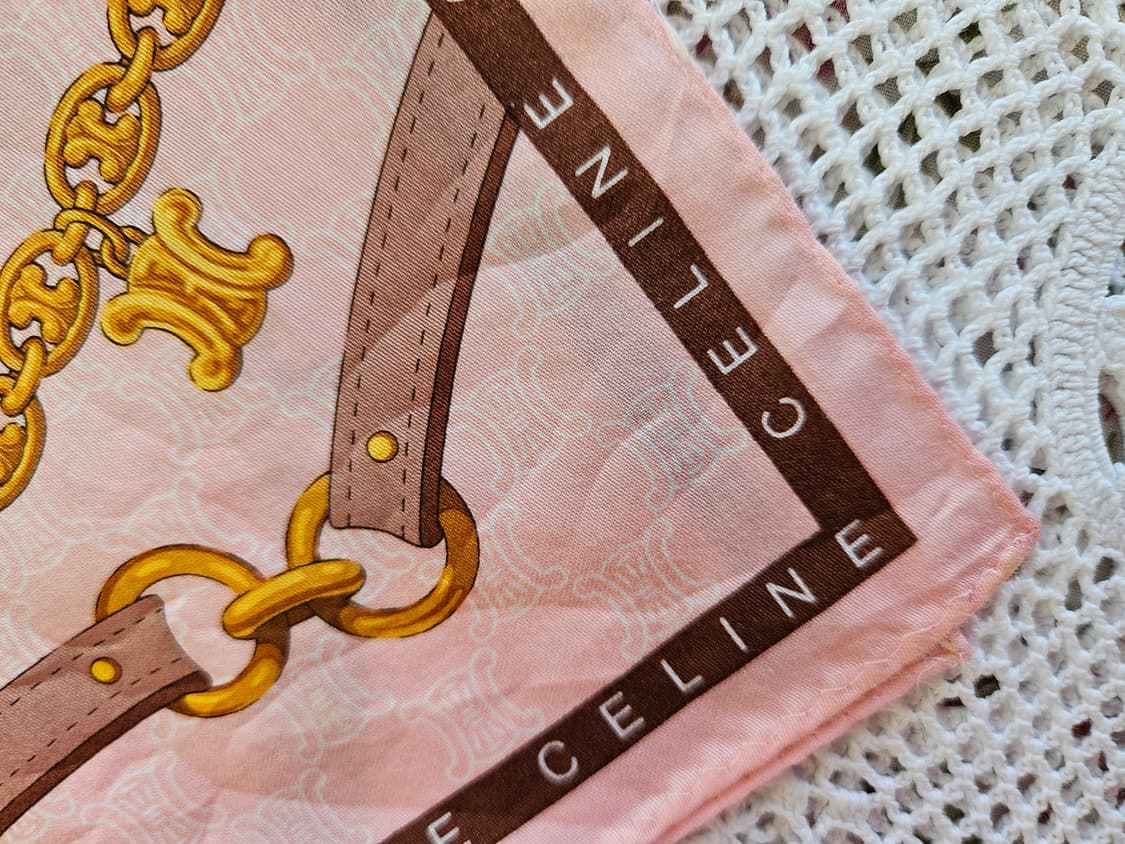 셀린느손수건(CELINE) 마카담 체인 패턴 빈티지 손수건 상품이미지5