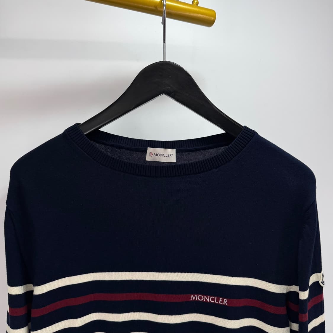 [XL사이즈] 몽클레어 스트라이프 니트 네이비 상품이미지4