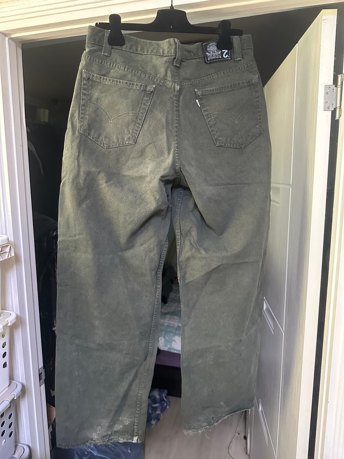 [34X32] 90s 빈티지 리바이스 L2 배기 데님 팬츠 상품이미지3