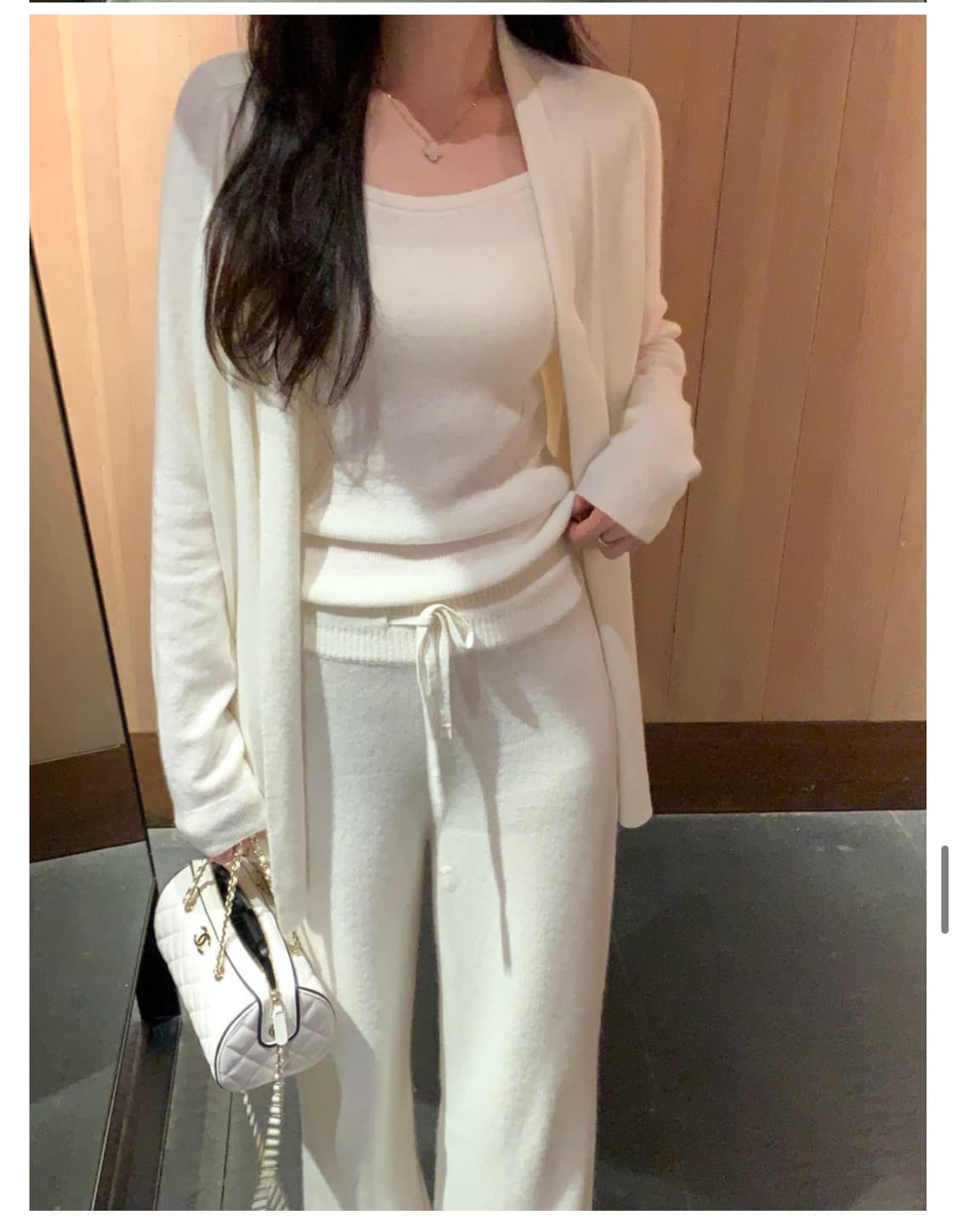 오브제스트 베이직 니트 팬츠 베이지  상품이미지1