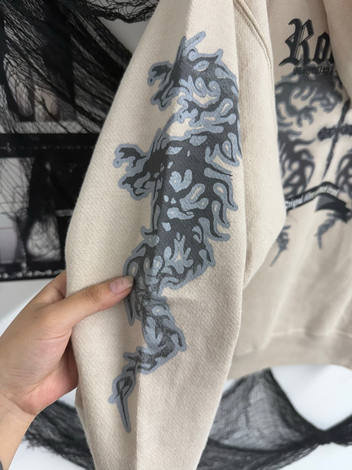 Oriental dragon printing hoodie 상품이미지3