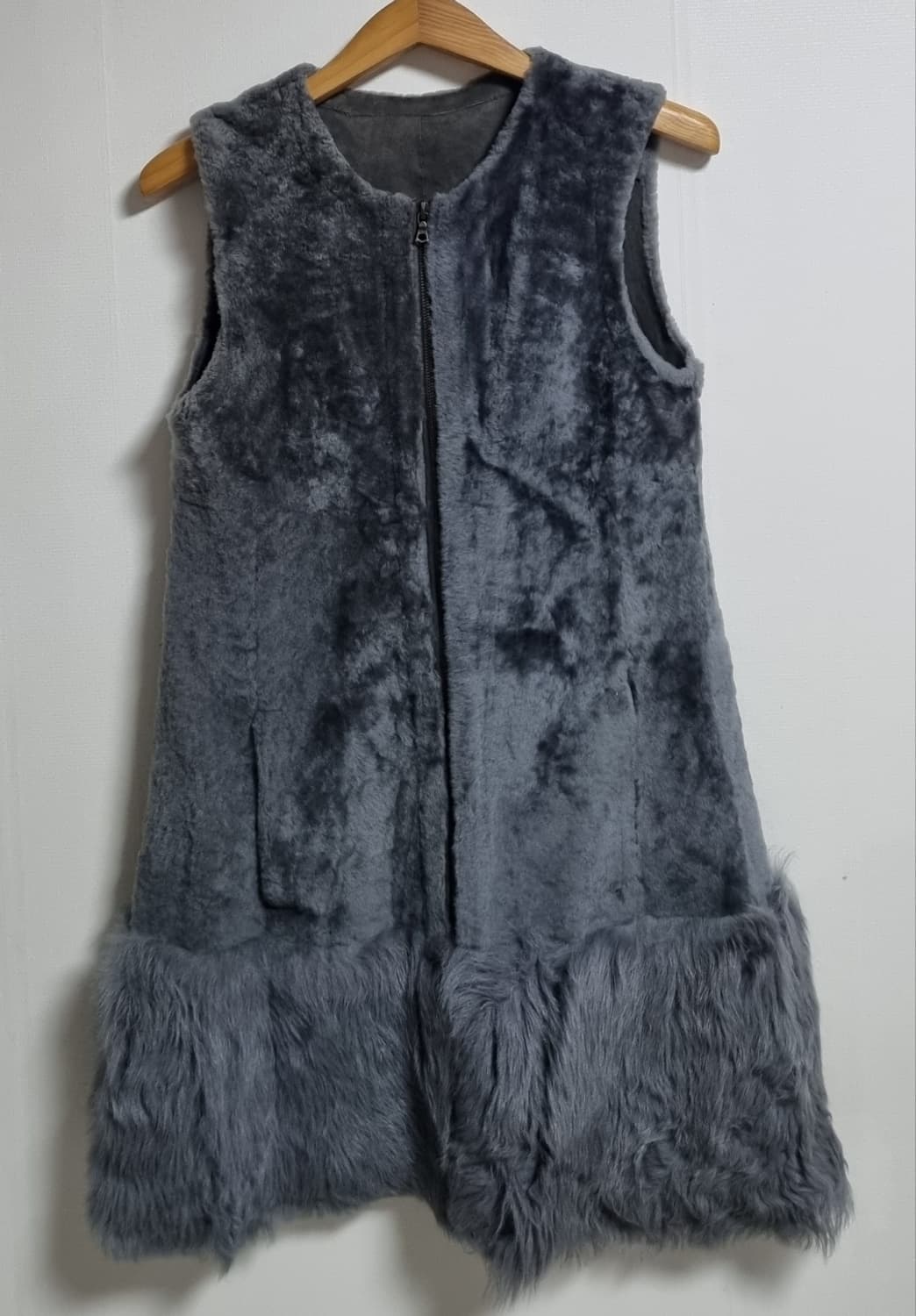 XS (44) DROME 드로메 이태리 카키그레이 양가죽 베스트 상품이미지1