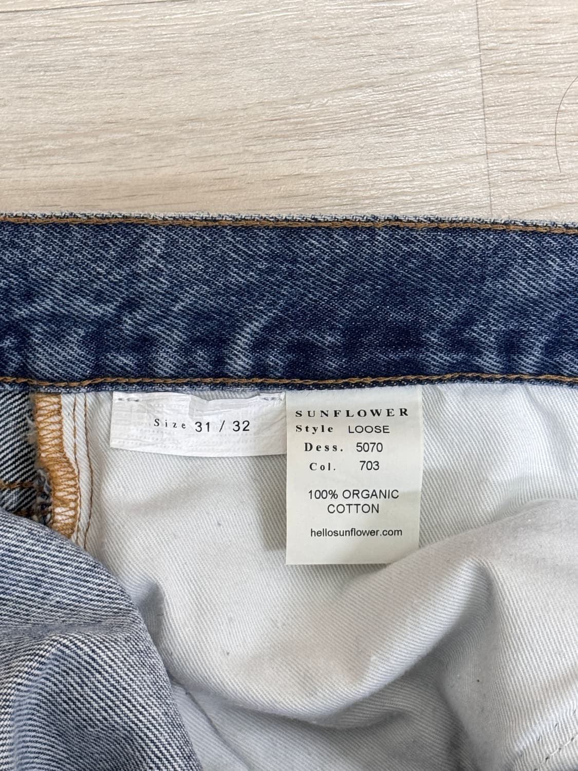 선플라워 루즈 데님 빈티지 블루 31 상품이미지2